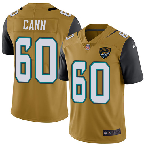 Men's Limited A. J. Cann Nike Jersey Gold - #60 Rush NFL Jacksonville Jaguars